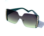 Luxury Designer Square Sunglasses - Green