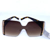 Luxury Designer Square Sunglasses - Brown