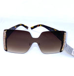 Luxury Designer Square Sunglasses - Brown